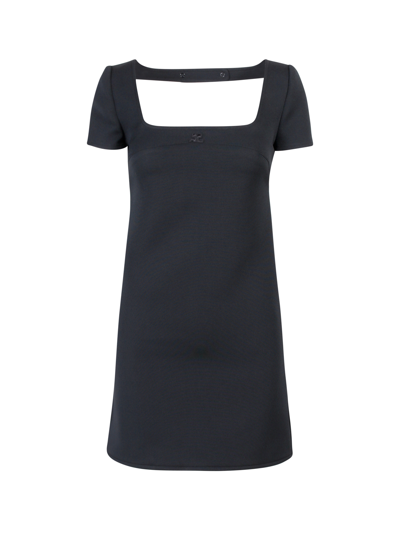 Courrèges Workwear Sl Dress Black