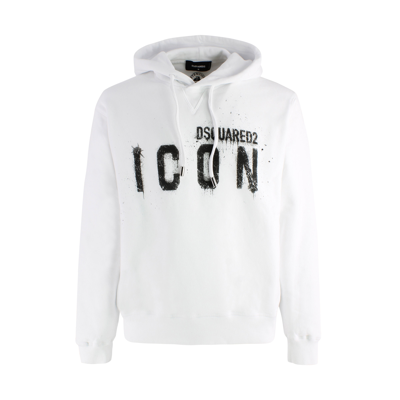 Dsquared2 Logo-print Hoodie In White