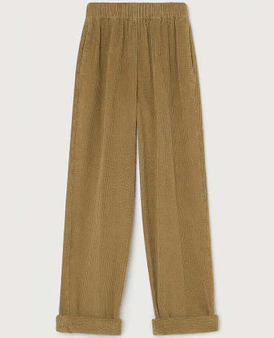 American Vintage Olive Green Straight Leg Trouser In Army Green