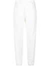 MONCLER WHITE TAPERED TRACK PANTS