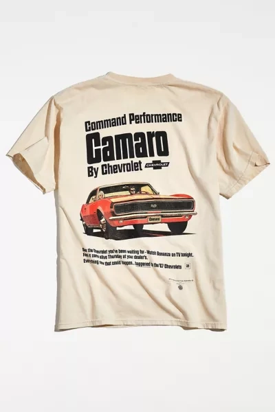 Urban Outfitters Chevrolet Camaro Vintage Ad Tee In Cream