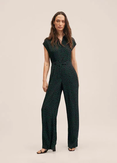 MANGO WOMEN'S POLKA-DOT PRINT JUMPSUIT 