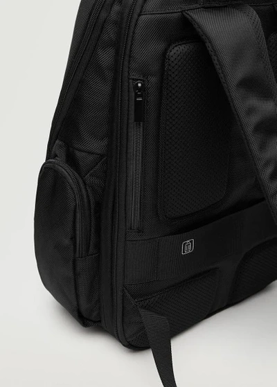 Mango Multi-pocket Nylon Backpack Black