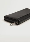 MANGO Zip saffiano-effect wallet black