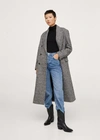 Mango Women's Buttoned Wool Coat In Black