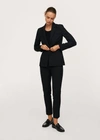 Mango Women's Fitted Essential Blazer In Black