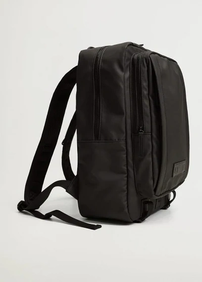 Mango Multifunctional Contrasting Backpack Black