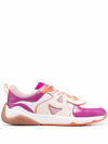 Hogan Purple And Ivory Leather Blend H597 Sneakers In Multicolour