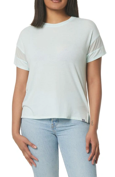 Marc New York Women's Performance Short Sleeve Boxy With Mesh T-shirt In Aqua