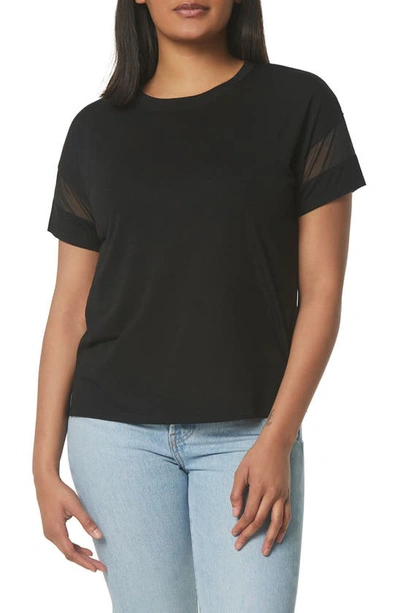 Marc New York Women's Performance Short Sleeve Boxy With Mesh T-shirt In Black