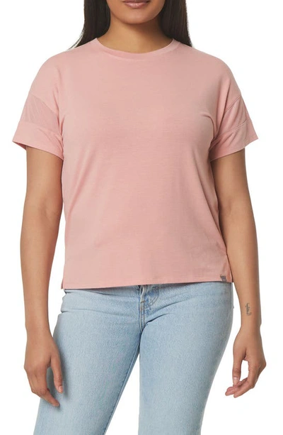Marc New York Women's Performance Short Sleeve Boxy With Mesh T-shirt In Dusty Rose
