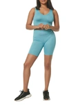 Marc New York Performance Women's Liquid High-rise Biker Shorts In Turquoise
