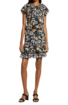 AREA STARS BUTTERFLY PRINT TIERED DRESS