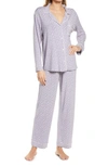 EBERJEY GISELE PRINT JERSEY KNIT PAJAMAS