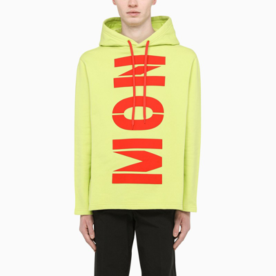 Moncler Graphic-print Cotton-jersey Hoody In Green