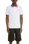 VERSACE TAILORED FIT GRECA COLLAR POLO