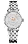 MIDO BARONCELLI SIGNATURE AUTOMATIC BRACELET WATCH, 30MM