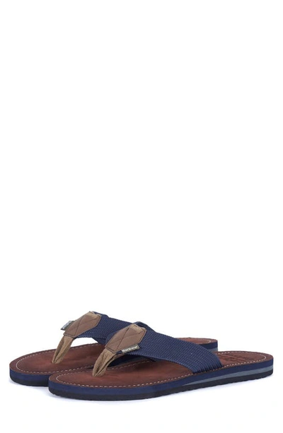Barbour Men's Toeman Beach Sandals In Navy
