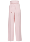 LANVIN LANVIN TIE BELT WIDE LEG PANTS