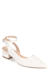 Journee Collection Keefa Croc Embossed Pointed Toe Pump In Off White