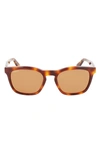 Lanvin 54mm Rectangular Sunglasses In Havana