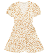 The New Society Leopard-print Cotton Wrap Dress In Leo Print