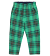 Bonpoint Baby Dandy Checked Linen Pants In Mint