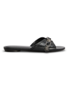 Balenciaga Open-toe Sandals With Decorative Buckle Detail In 1081 Blk Pallad