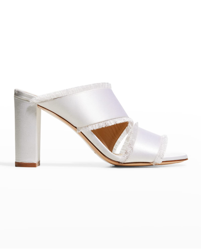 Marion Parke Women's Cecilia High Heel Slide Sandals In White