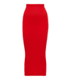 Alaïa Vienne Perforated Seamless Cover-up Tube Skirt In Ecarlate