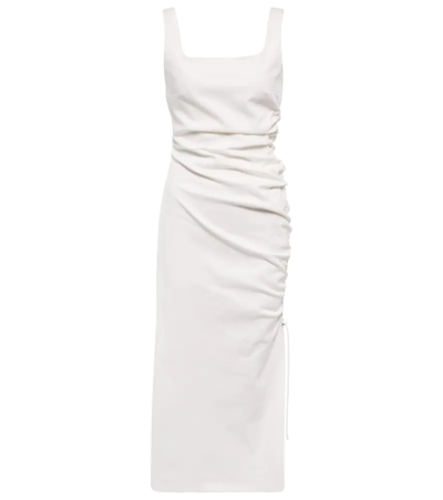 Sportmax Cotton-blend Midi Dress In White