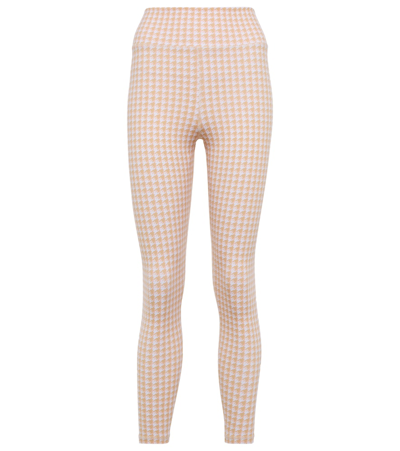 The Upside Dance Houndstooth High-rise Leggings In Check