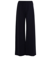 The Row Gala Wide-leg Crepe Pants In Navy