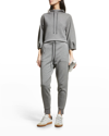 Theory Slouchy Double-knit Jogger Pants In Grm/otmlm