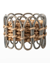 Juliska Provence Rattan Chambray Napkin Ring In Rattan/chambray