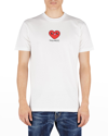 Dsquared2 Heart-motif Logo Cotton T-shirt In White