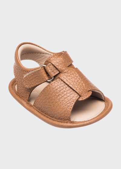 Elephantito Boy's Caged Leather Sandals, Baby/toddler/kids In Caramel