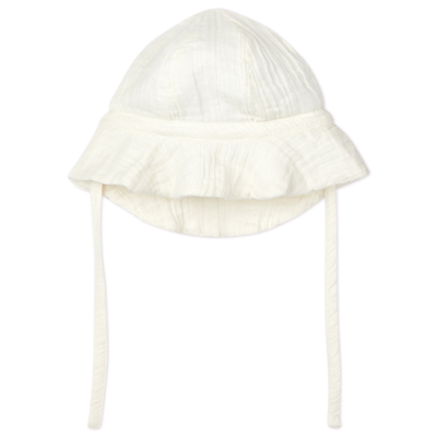 Petit Bateau Kids' Cream Floppy Sun Hat In Cream - Ivory