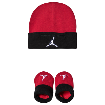Air Jordan Kids' History Of Flight Hat And Socks Set Black And Red