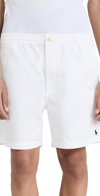 Polo Ralph Lauren Mens White Prepster Logo-embroidered Stretch-cotton Shorts Xl In White