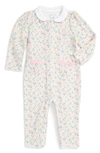 Polo Ralph Lauren Floral Print Romper In White Multi