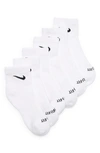 Nike 3-pack Everyday Ankle Socks In White/ Black