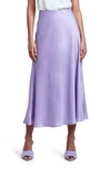 L AGENCE CLARISA BIAS CUT SATIN SKIRT