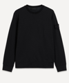 Stone Island Black Sweatshirt With Pockets And Compass Logo In Black