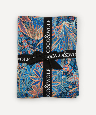 Coco & Wolf Adelphi Voyage Silk Pillowcases Set Of Two In Blue