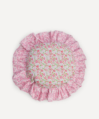 Coco & Wolf D'anjo And Mitsi Valeria Scallop Frill Edge Square Cushion In Pink