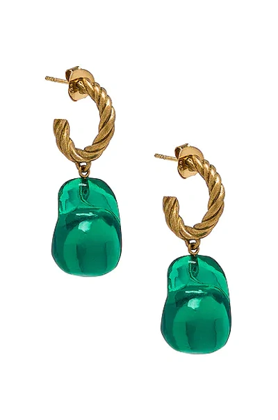 Completedworks Resin Drop Earrings In Green & Gold
