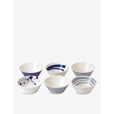 Royal Doulton Pacific Porcelain Cereal Bowls Set Of Six
