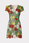 MILLY ATALIE EMBROIDERED FLORAL DRESS