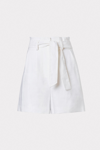 Milly Naila High-rise Linen Shorts In White